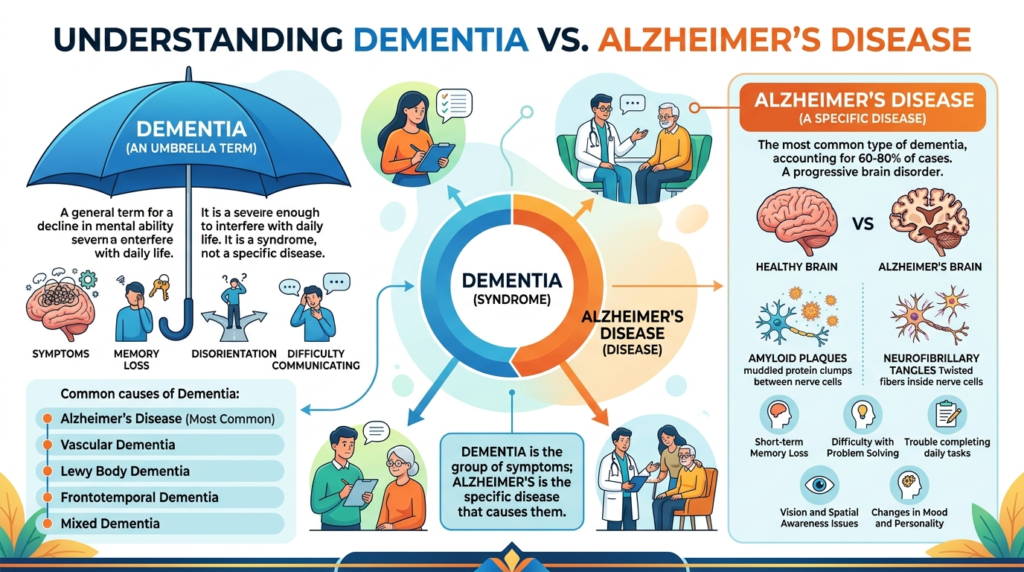 Dementia vs Alzheimer’s